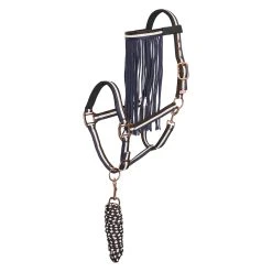 Halter Imperial Riding With Fly Fringe Dark Blue-Mixed