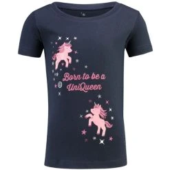 Imperial Riding T-Shirt Kids Unicorn Sparkle Navy 152